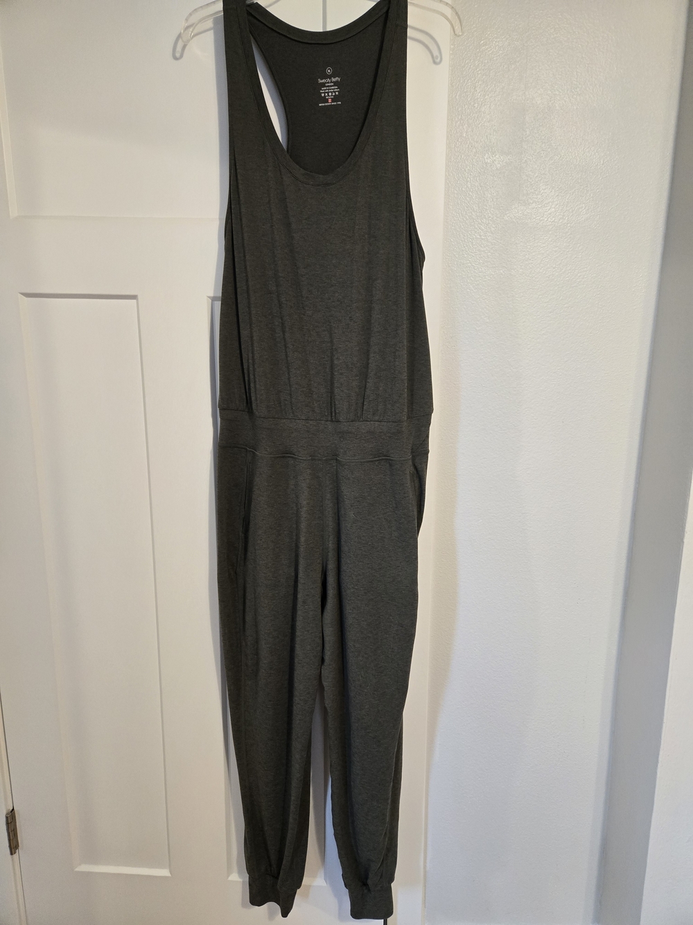 Sweaty Betty Charcoal Green Sleeveless Jumpsuit